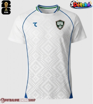 Uzbekistán Venkovní dres komplet pro Děti MS 2026 Krátkým Rukávem (+ Krátké kalhoty)